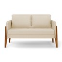 Ver imagem 3 de Sofá Namoradeira Lana Linho Base de Madeira - D'Rossi DRossi A19 Bege