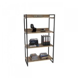 Estante para Livros Industrial 145cmx80cm 4 Prateleiras Kuadra - 2