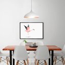 Ver imagem 2 de Pendente Vick Cúpula Branca Com Detalhe Gold