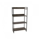 Ver imagem 3 de Estante de Livros Industrial Aço 80CMX145CM 4 Prateleiras Kuadra Marrom/Carvalho Dark