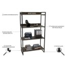 Ver imagem 5 de Estante para Livros Industrial 145cmx80cm 4 Prateleiras Kuadra