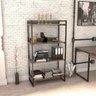 Estante para Livros Industrial 145cmx80cm 4 Prateleiras Kuadra - 1