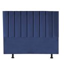 Ver imagem 2 de Kit Cabeceira e Calçadeira Baú Queen 160cm Cancun Courino Azul Marinho - D A DECOR