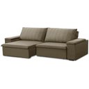 Ver imagem 2 de Sofá 3 Lugares Retrátil Reclinável para Sala 245cm Malfati F04 Veludo Amêndoa - Lyam Decor