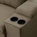 Ver imagem 6 de Sofá 3 Lugares Retrátil Reclinável para Sala 245cm Malfati F04 Veludo Amêndoa - Lyam Decor