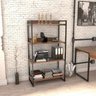 Estante para Livros Industrial 145cmx80cm 4 Prateleiras Kuadra - 1