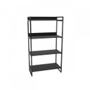 Ver imagem 3 de Estante de Livros Industrial Aço 80CMX145CM 4 Prateleiras Kuadra Preto/Onix