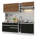 Ver imagem 3 de Armário de Cozinha Completa 220cm Branco/Rustic/Preto Parma Madesa 03