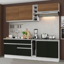 Ver imagem 1 de Armário de Cozinha Completa 220cm Branco/Rustic/Preto Parma Madesa 03