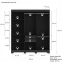 Ver imagem 3 de Guarda-Roupa Casal Ripado com 6 Portas e 2 Gavetas York Preto/Ac