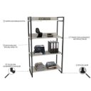 Ver imagem 5 de Estante para Livros Industrial 145cmx80cm 4 Prateleiras Kuadra