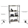 Estante para Livros Industrial 145cmx80cm 4 Prateleiras Kuadra - 5