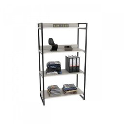 Estante para Livros Industrial 145cmx80cm 4 Prateleiras Kuadra - 2