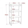 Estante para Livros Industrial 145cmx80cm 4 Prateleiras Kuadra - 4