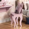 Penteadeira Camarim Infantil Princesa Com Espelho Borboleta Rosa e Banqueta - 3