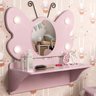 Penteadeira Camarim Infantil Princesa Com Espelho Borboleta Rosa e Banqueta - 2