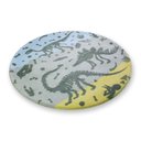 Ver imagem 3 de Tapete Quarto Infantil Dino Esqueleto Redondo Antiderrapante e Antialérgico