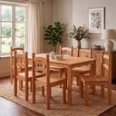 Ver imagem 3 de Kit 6 Cadeiras Jantar Design Rustico Madeira Estrutura Casa