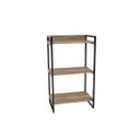 Ver imagem 3 de Estante de Livros Industrial Aço 60CMX104CM 3 Prateleiras Kuadra Marrom/Carvalho