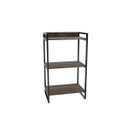 Ver imagem 3 de Estante de Livros Industrial Aço 60CMX104CM 3 Prateleiras Kuadra Marrom/Carvalho Dark