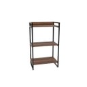 Ver imagem 3 de Estante de Livros Industrial Aço 60CMX104CM 3 Prateleiras Kuadra Marrom/Nogal