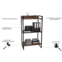 Ver imagem 5 de Estante para Livros Industrial 104cmx60cm 3 Prateleiras Kuadra