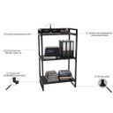 Ver imagem 5 de Estante para Livros Industrial 104cmx60cm 3 Prateleiras Kuadra