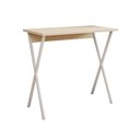 Ver imagem 1 de Mesa para Computador X 80x46 com Estrutura em Ferro para Escritório - Ferro Branco Tampo Off White