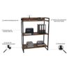 Estante para Livros Industrial 104cmx80cm 3 Prateleiras Kuadra - 5