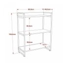 Ver imagem 4 de Estante para Livros Industrial 104cmx80cm 3 Prateleiras Kuadra