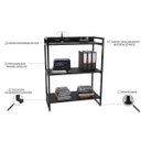 Ver imagem 3 de Estante para Livros Industrial 104cmx80cm 3 Prateleiras Kuadra