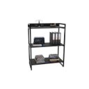 Ver imagem 5 de Estante de Livros Industrial Aço 80CMX104CM 3 Prateleiras Kuadra Preto/Onix