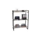 Ver imagem 2 de Estante de Livros Industrial Aço 80CMX104CM 3 Prateleiras Kuadra Branco/Snow