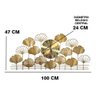 Relógio De Parede Folhas 3d Design Europeu Metal 100cm - 8
