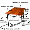 Ver imagem 4 de Sala de Jantar Tampo de Madeira Mesa com 4 Lugares Bistrô