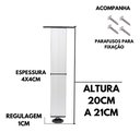 Ver imagem 2 de Kit 2 Pé Alumínio 20cm Fosco Cozinha Móveis 40x40 Regulável
