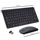 Ver imagem 3 de Kit Teclado Slim Com Mouse Sem Fio 2.4G Pc Notebook Preto