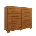 Ver imagem 2 de Cômoda Infantil 8 Gavetas 100% MDF 112cm Brincare Espresso Móveis Marrom/Cinamomo