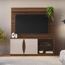Ver imagem 2 de Estante Home para TV até 56 Polegadas União JCM Móveis Avelã/Off