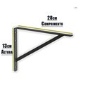 Ver imagem 2 de KIT 6 PEÇAS SUPORTE MÃO FRANCESA P/ PRATELEIRA DE 30CM- PRETA