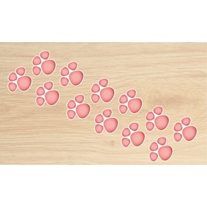 Adesivo Pata Coelho Páscoa Patinha - 100 Unidades - Rosa