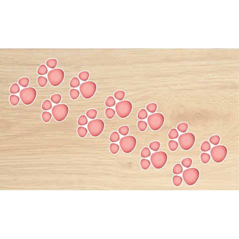 Adesivo Pata Coelho Páscoa Patinha - 100 Unidades - Rosa