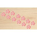 Ver imagem 1 de Adesivo Pata Coelho Páscoa Patinha - 100 Unidades - Rosa