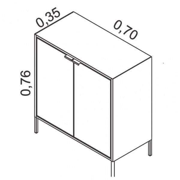 Balcão Multiuso 2 Portas 70cm Smart  - 4