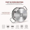 Ver imagem 2 de Conjunto de Panelas Duxtop Inox 19 Peças com Base Impactada e Tampa