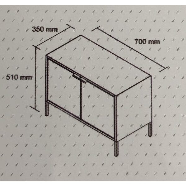 Balcão Multiuso Baixo 2 Portas Smart  - 4