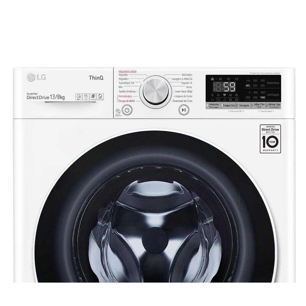 Lava e Seca Smart c/ Inteligência Artificial 13kg Lg 220V - 2