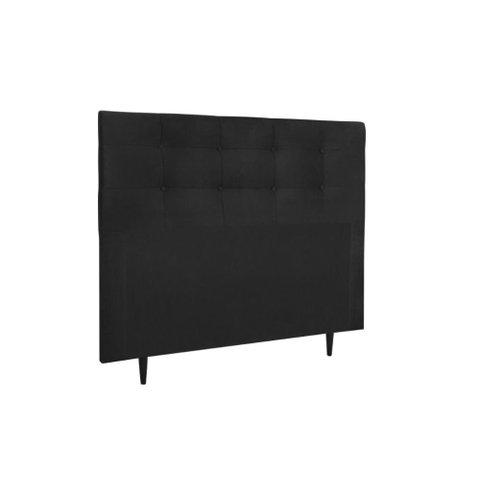 Cabeceira Cama Box Casal 140cm - Preto Suede