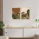 Ver imagem 2 de Kit 2 Quadros Decorativos Plantas Folhagens Sala Cozinha