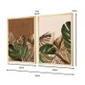 Kit 2 Quadros Decorativos Plantas Folhagens Sala Cozinha - 4